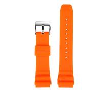 Silikonarmband 22 mm, kompatibel mit CASIO Swordfish Taucheruhr MDV-106 MDV-107 MTP-VD01D EFR-303L Armband Orangegrünes Herrenarmband(Orange Silver,22mm)