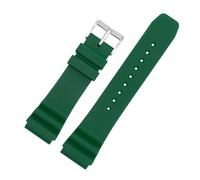 Silikonarmband 22 mm kompatibel mit CASIO Swordfish Taucheruhr MDV-106 MDV-107 MTP-VD01D Efr-303l Armband Orange Grün Herrenarmband(Green-silver)