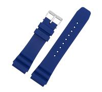 Silikonarmband 22 mm kompatibel mit CASIO Swordfish Taucheruhr MDV-106 MDV-107 MTP-VD01D Efr-303l Armband Orange Grün Herrenarmband(Blue-silver)