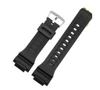 Silikonarmband kompatibel mit Casio AQ-S810w 800 W-735H TRT-110H AEQ-110w AE-1000W SGW-300H MRW-200H F-180WH(Black-steel)