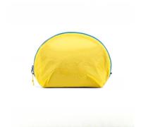 Silikonbeschichtete Unterwäsche-Aufbewahrungstasche, 160° breite Öffnung, wasserdichte BH-Tasche, leichtes 15D-Nylon, kugelförmiges Design für Reisen, Camping, Wandern, schwarz (gelb)