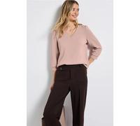 Street One - Silk-Look Shirt mit Raffung pink - Gr. - 36