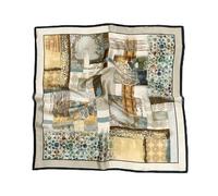 Silk Symphony BY KATHARINA Halstuch Damen 90×90 cm - 100 % Maulbeerseide, elegantes Seidentuch | Aida Mosaic