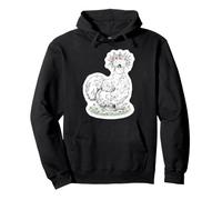 Silkie Huhn mit floralem Stirnband Bauernhoftierbesitzer niedlich Pullover Hoodie