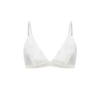 SilRiver Damen Silk Soft Cup Wireless BH Bralette Top mit glattem Satin, Weiss/opulenter Garten, small