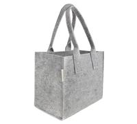 SILUK Filztasche Einkaufstasche aus stabilem Filz - geräumiger Shopper mit Tragegriffen, langlebig & formstabil, ideal für Einkäufe, Alltag & Freizeit, 35 × 20 × 28 cm, viele Farben (Grau)