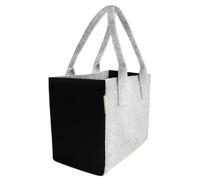 SILUK Filztasche Einkaufstasche aus stabilem Filz - geräumiger Shopper mit Tragegriffen, langlebig & formstabil, ideal für Einkäufe, Alltag & Freizeit, 35 × 20 × 28 cm, viele Farben (Grau/Anthrazit)