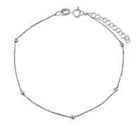 SILVEGO - AWFZD020BGW1 - Damen Armband aus 14 Karat 585 Weißgold Kugelkette 0,8 mm