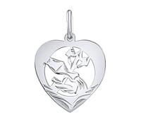 Silberanhänger Sternzeichen - Wassermann - Herz