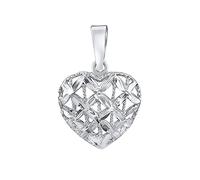 SILVEGO Damen Anhänger aus Weißgold 14 Karat 585 Herz
