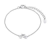 SILVEGO Damen Armband aus 925 Sterling Silber Fahrrad