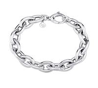 SILVEGO Damen Armband aus 925 Sterling Silber Gliederkette Tropfen Breite 12 mm