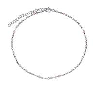 SILVEGO Damen Armband aus 925 Sterling Silber mit Natursteinen (Rosenquarz)