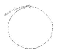 SILVEGO Damen Fußkettchen aus 925 Sterling Silber mit echtem Mondstein 2 mm Kugeln