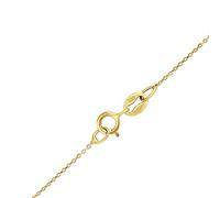 SILVEGO Damen Halskette aus 14 Karat 585 Gelbgold Feine Kette 0,8 mm