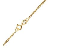 SILVEGO Damen Halskette aus 14 Karat 585 Gelbgold Singapurkette Breite 1,4 mm