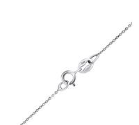 SILVEGO Damen Halskette aus 14 Karat 585 Weißgold Feine Kette 0,8 mm