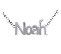 SILVEGO Damen Halskette aus 925 Sterling Silber Name Noah