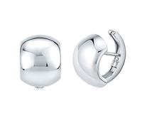 SILVEGO Damen Ohrringe aus 925 Sterling Silber dicke Creolen hypoallergen rhodiniert