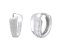 SILVEGO Damen Ohrringe aus 925 Sterling Silber Klappcreolen 15 mm CLARA