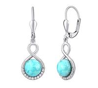 SILVEGO Damen Ohrringe aus 925 Sterling Silber mit natürlichem Larimar