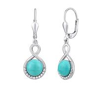 SILVEGO Damen Ohrringe aus 925 Sterling Silber mit natürlichem Türkis