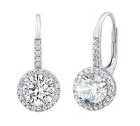 SILVEGO Damen Ohrringe aus 925 Sterling Silber mit Swarovski Zirconia