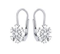 SILVEGO Damen Ohrringe aus 925 Sterling Silber Schneeflocke