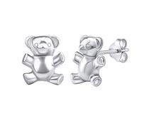 SILVEGO Damen Ohrringe aus 925 Sterling Silber Ohrstecker Bärchen