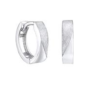 SILVEGO Damen Ohrringe Klappcreolen Weißgold 14 Karat 585 ARYA