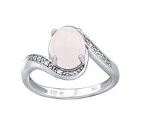 Silberring mit natürlichem Rosenquarz ringgröße 63