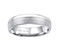 Ehering aus Silber 925 ohne Stein für Damen und Herren PARADISE ringgröße 52