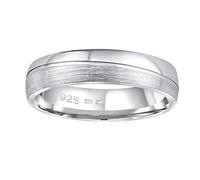 SILVEGO Damen und Herren Ehering aus 925 Sterling Silber PRESLEY