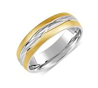 SILVEGO Ehering Damen und Herren Edelstahl vergoldet (71 (22.6))