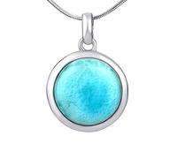 SILVEGO - JST10987LR Damen-Anhänger - Silber 925/1000 - echter Larimar, Sterling-Silber, Larimar