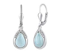 SILVEGO - JST13327AQE Damen-Ohrringe Sterling-Silber 925/1000 Aquamarin Blau, Silber, Aquamarin