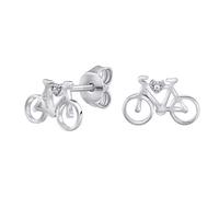 SILVEGO - MW14247 - Damen Ohrringe aus 925 Sterling Silber Fahrrad Ohrstecker