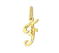 SILVEGO - SILVEGOBG10289F - Unisex-Anhänger aus 14 Karat Gelbgold, Buchstabe F, Gold
