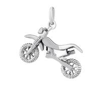 SILVEGO Unisex Anhänger aus 925 Sterling Silber Motorrad Cross