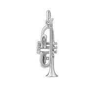 SILVEGO Unisex Anhänger aus 925 Sterling Silber Trompete