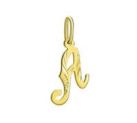 SILVEGO Unisex Anhänger Buchstabe A Gelbgold 14 Karat 585