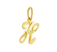 SILVEGO Unisex Anhänger Buchstabe H aus Gelbgold 14 Karat 585