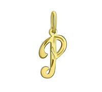 SILVEGO Unisex Anhänger Buchstabe P Gelbgold 14 Karat 585