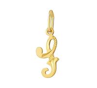SILVEGO Unisex Anhänger Buchstabe S aus Gelbgold 14 Karat 585