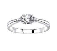 SILVEGO Verlobungsring aus 925 Sterling Silber MELAYNA mit Swarovski Zirconia