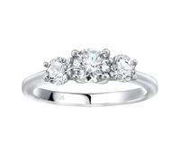 SILVEGO Verlobungsring aus 925 Sterling Silber VICTORIA mit Swarovski Zirconia