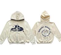 Silver Basic Damen 4 Tune Large Zipper Coat Langarm Kapuzenpullover Y2K Retro Street Style-Beige-S1