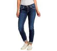 Silver Jeans Co. Damen Boyfriend Mid Rise Slim Leg Jeans, Deep Dark Indigo Wash, 31W x 29L