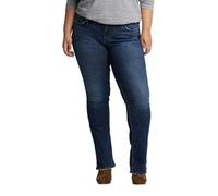 Silver Jeans Co. Damen Plus Size Suki Curvy Fit Mid Rise Slim Bootcut Jeans, Vintage Dark Wash, 48 DE/Hoch