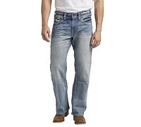 Silver Jeans Co. Gordie-Jeans für Herren, lockere Passform, gerades Bein, Light Wash Indigo, 34W / 30L